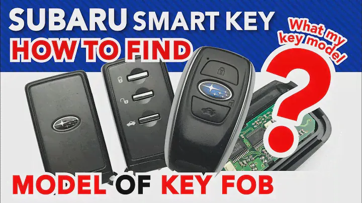 How to find my SMART KEY fob model type SUBARU for programming